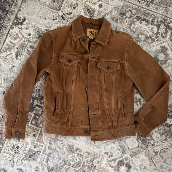 Gap Leather Biker Jacket - Picture 9 of 13